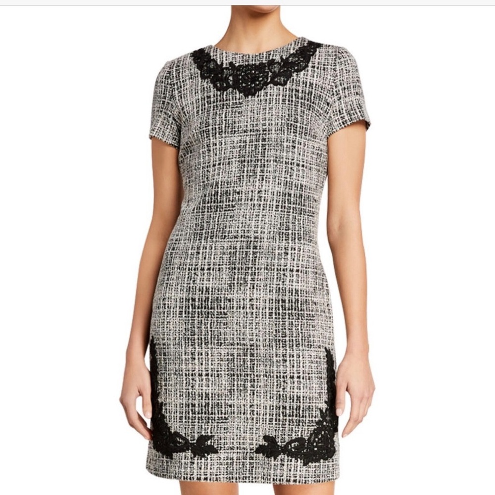 Karl Lagerfeld Lace Appliqué Dress